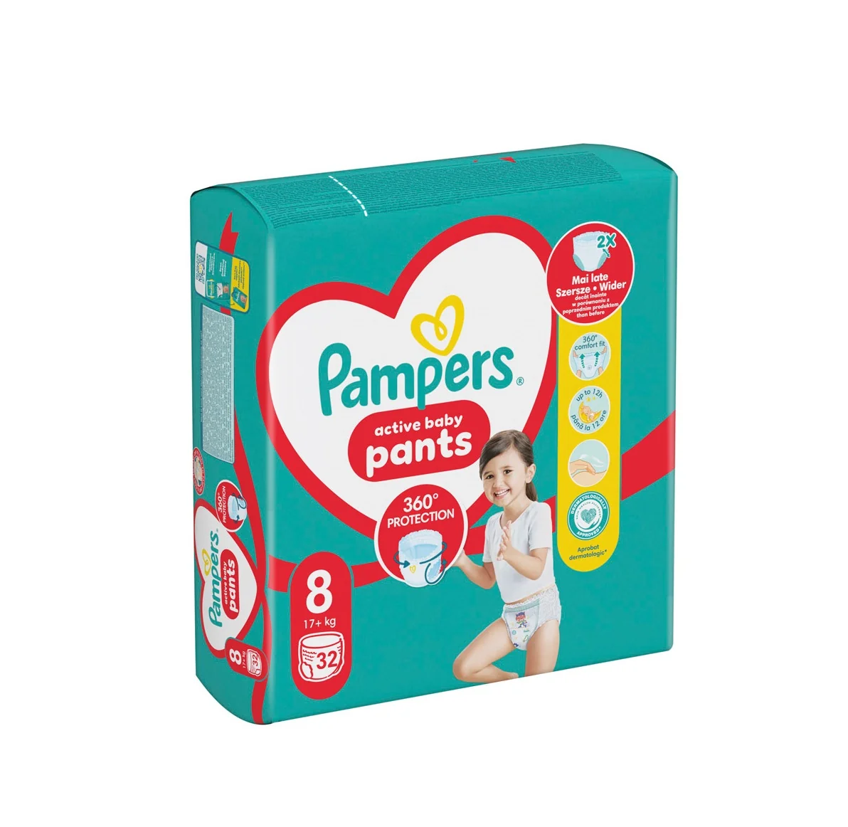 Pampers Pants vel. 8 Jumbo Pack 17+ kg plenkové kalhotky 32 ks