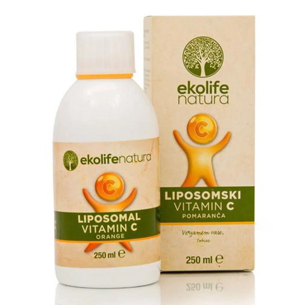 Ekolife Natura Liposomal Vitamin C 500 mg pomeranč 250 ml