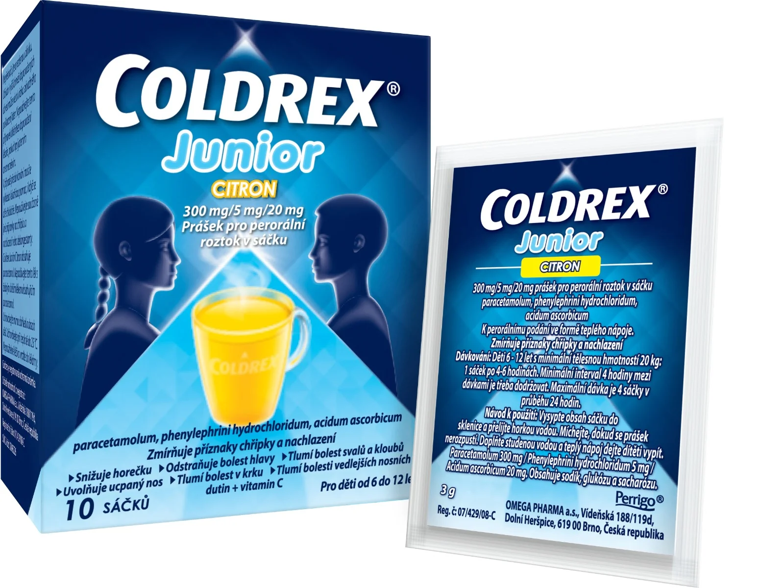 Coldrex Junior CITRON 10 sáčků