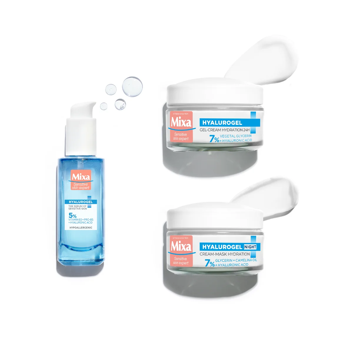 Mixa Hyalurogel Denní a noční krém duopack 2x50 ml