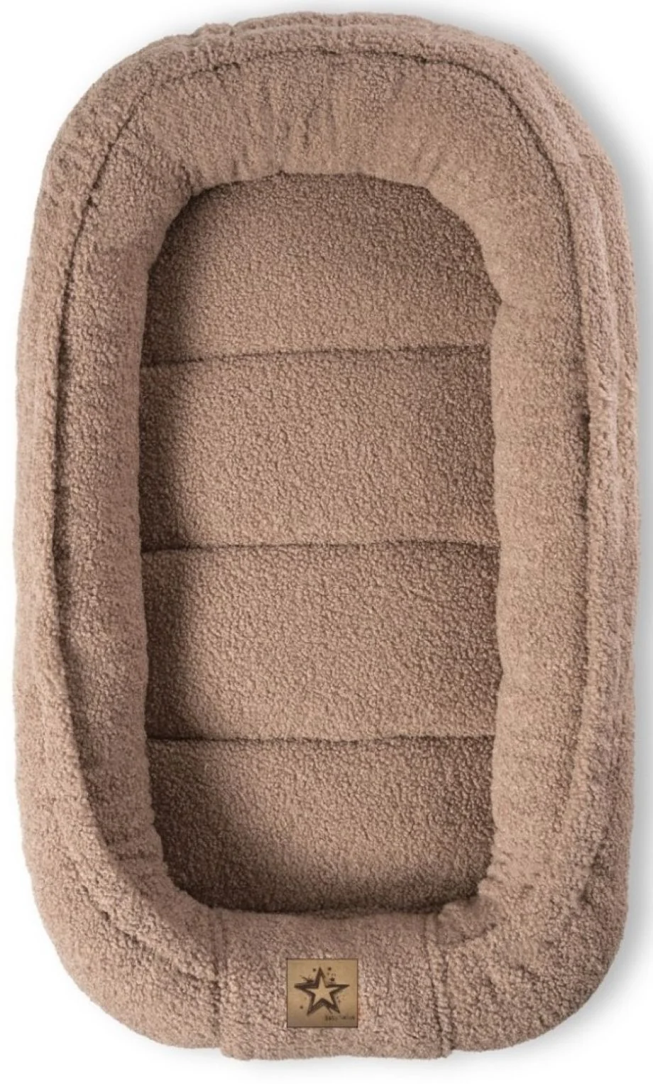 Baby Nellys Oboustranné hnízdečko s polštářkem Teddy Boucle - hnědé