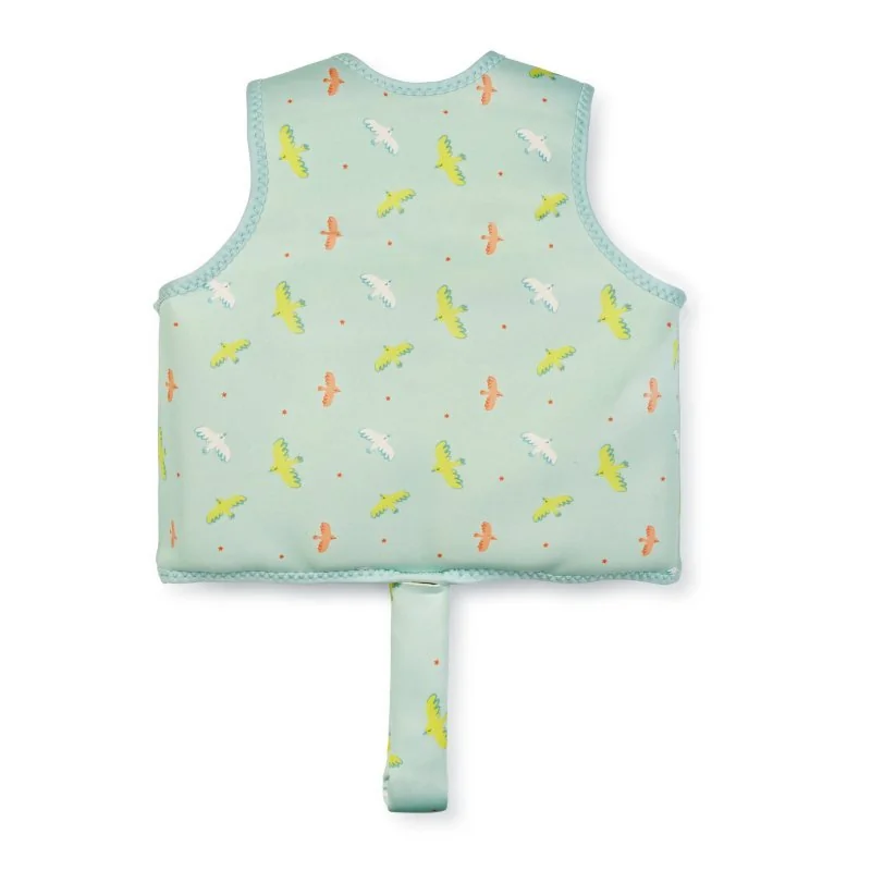 Saro Baby plavecká neoprenová vesta s UV ochranou (3-6r) Tropicool Green