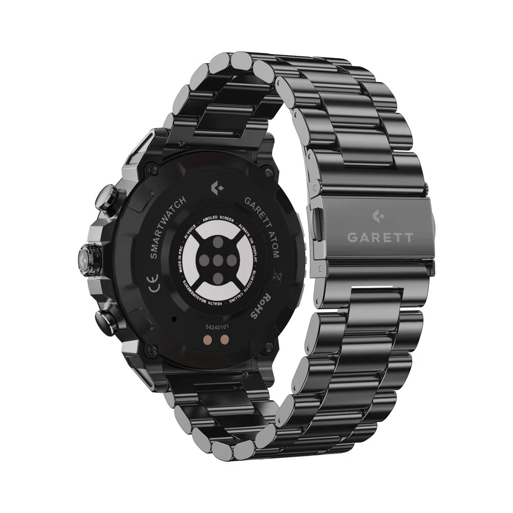 Garett Smartwatch Atom smart hodinky Black Steel