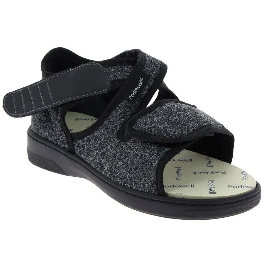 PodoWell XILO sandály extraširoké unisex šedočerný, velikost: 48