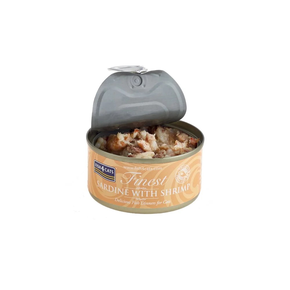 Fish4Cats Konzerva pro kočky Finest sardinka s krevetami 70 g