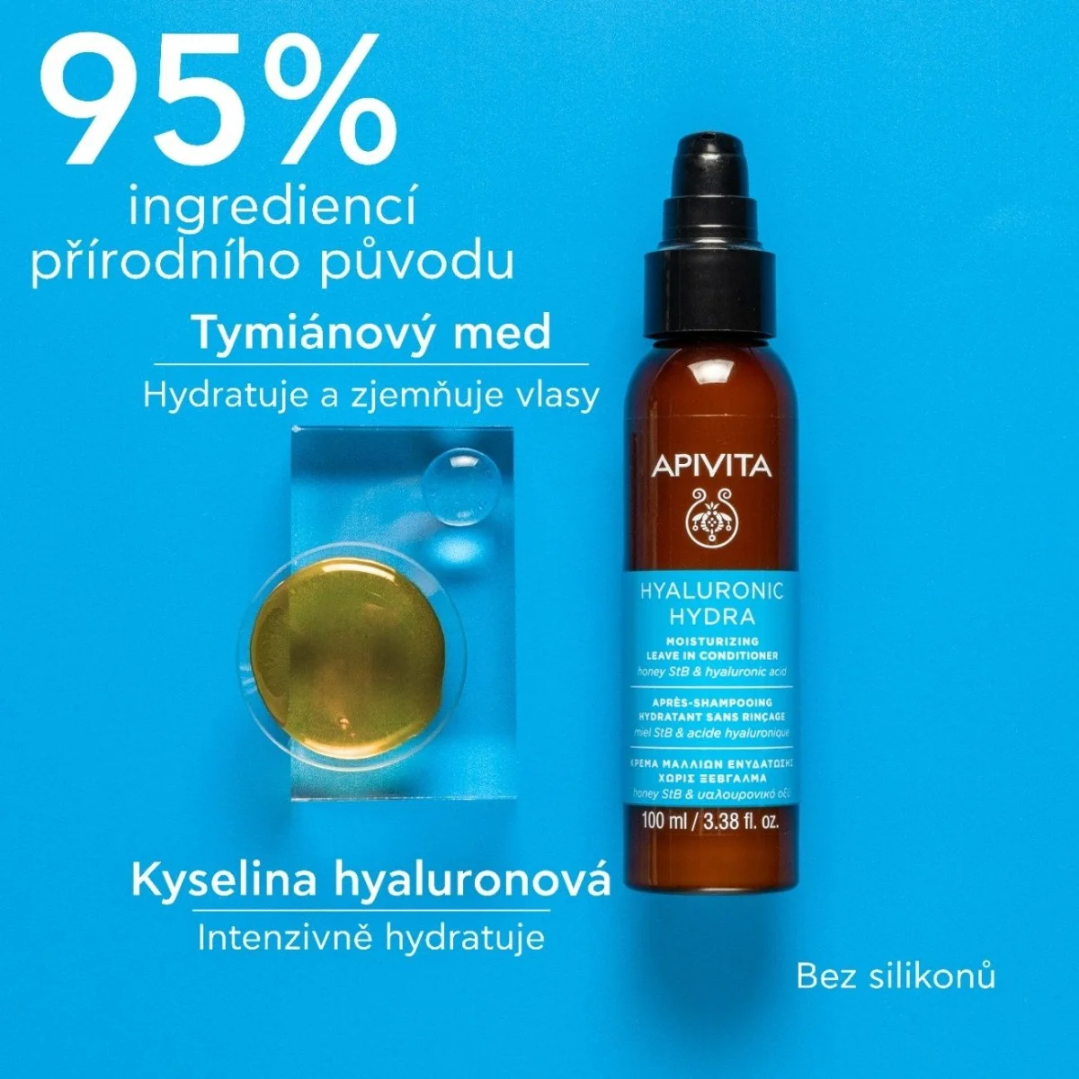 APIVITA Hyaluronic Hydra bezoplachový kondicionér 100 ml
