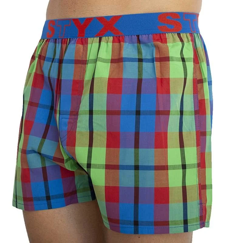 Styx Pánské trenky sportovní guma vícebarevné (B827) XL