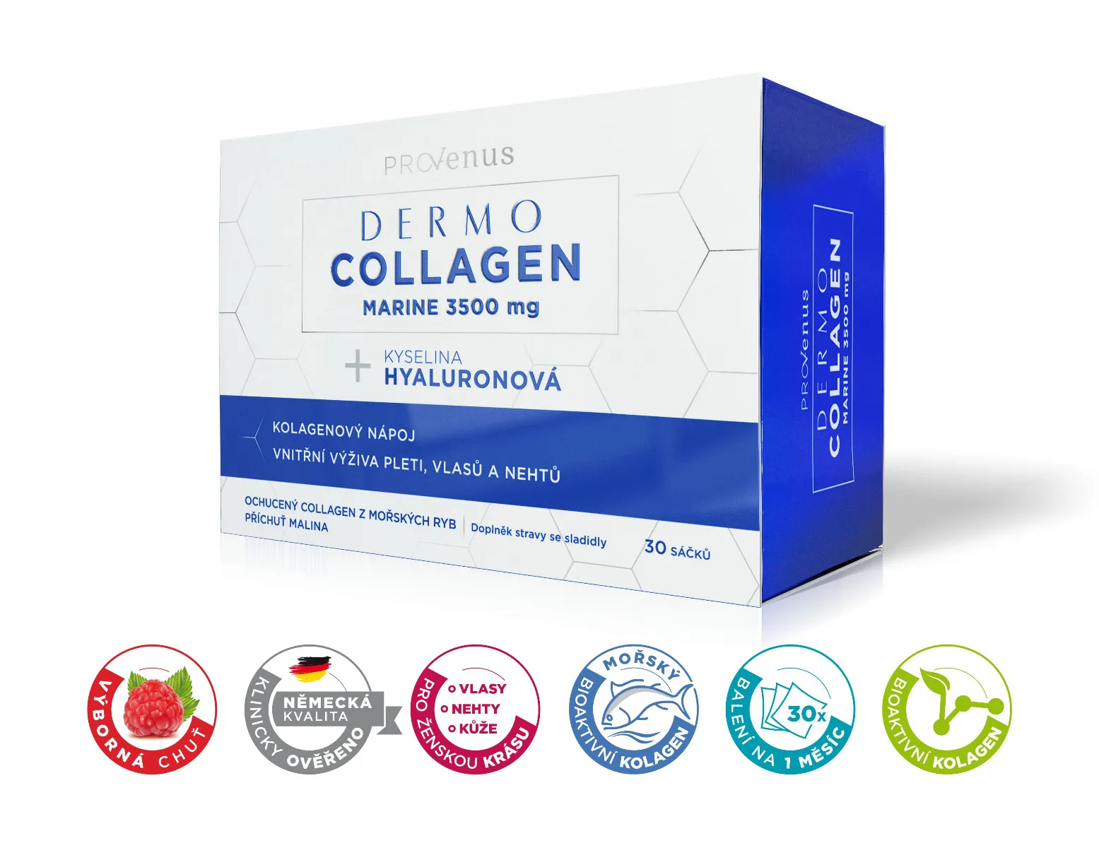 DermoCollagen ProVenus Marine kolagenový nápoj příchuť malina 30 sáčků