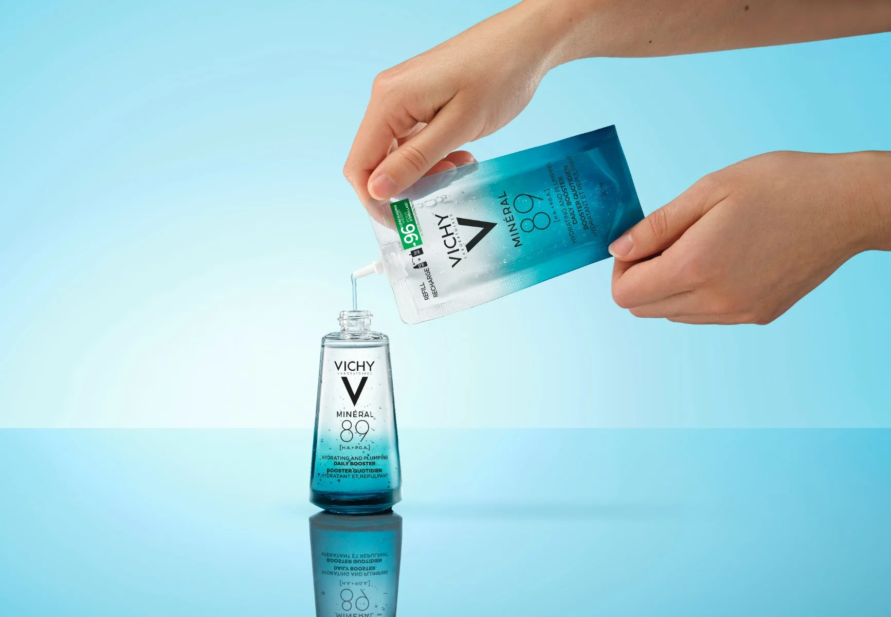 Vichy Minéral 89 Hydratační a vyplňující denní booster náhradní náplň 50 ml
