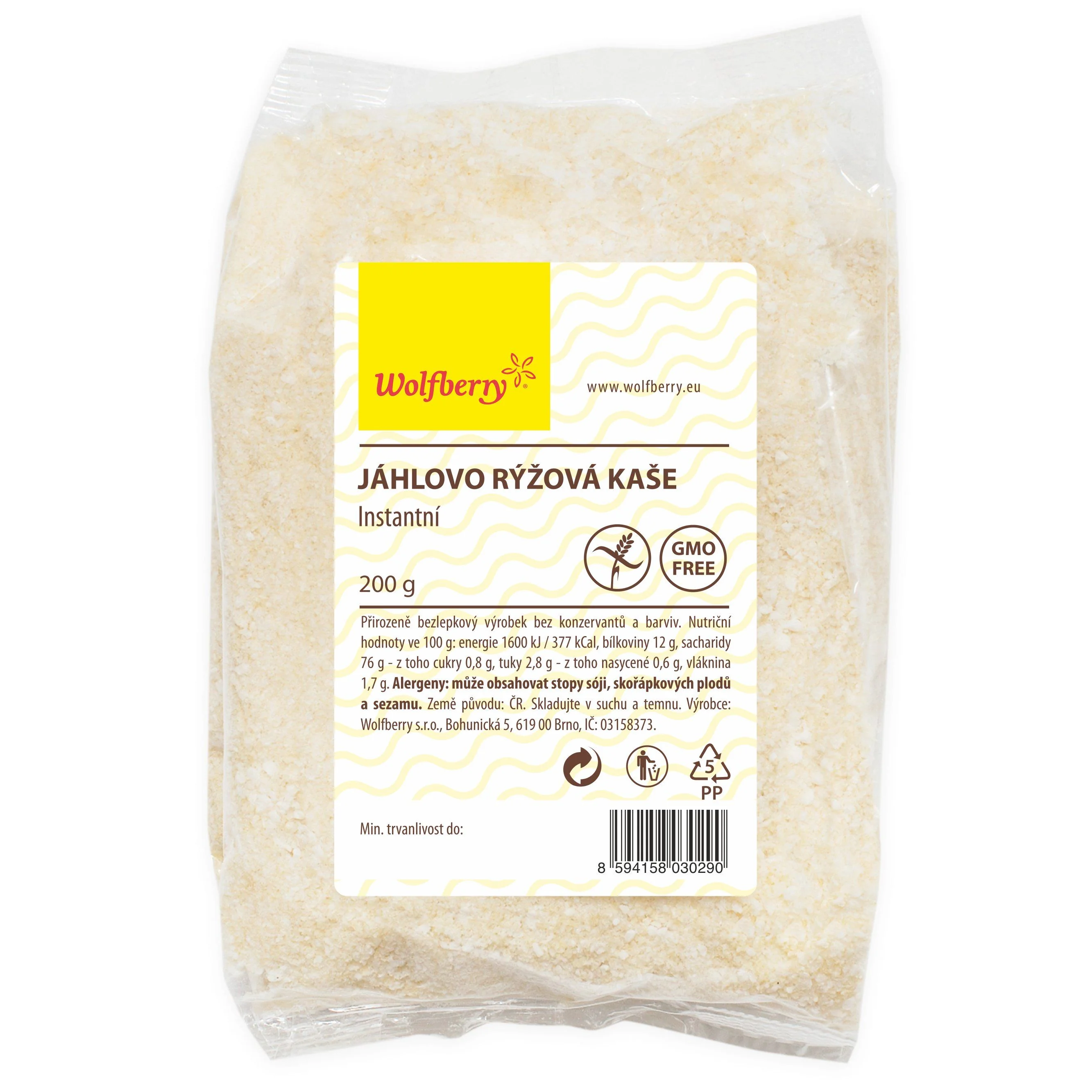 Wolfberry Jáhlovo rýžová kaše 200 g