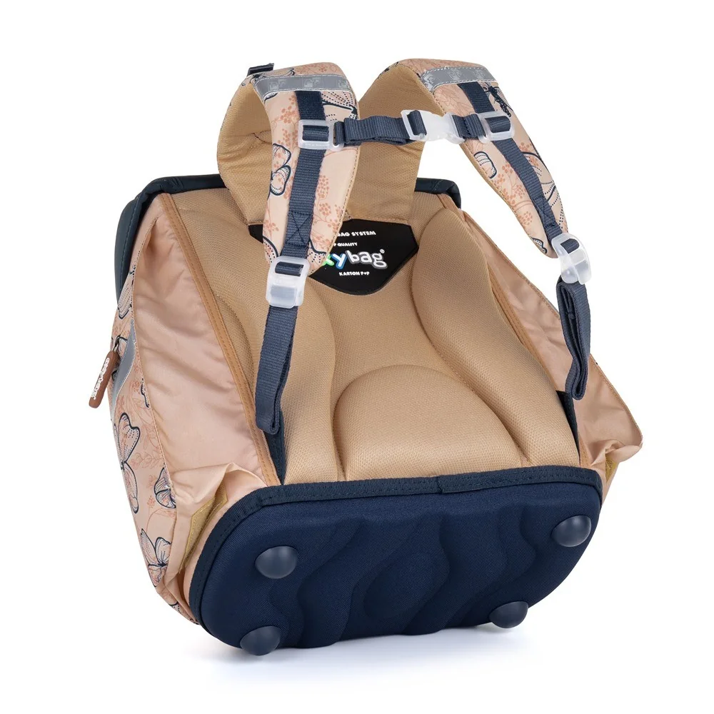 Oxybag Školní batoh PREMIUM LIGHT kůň, béžovo-modrý