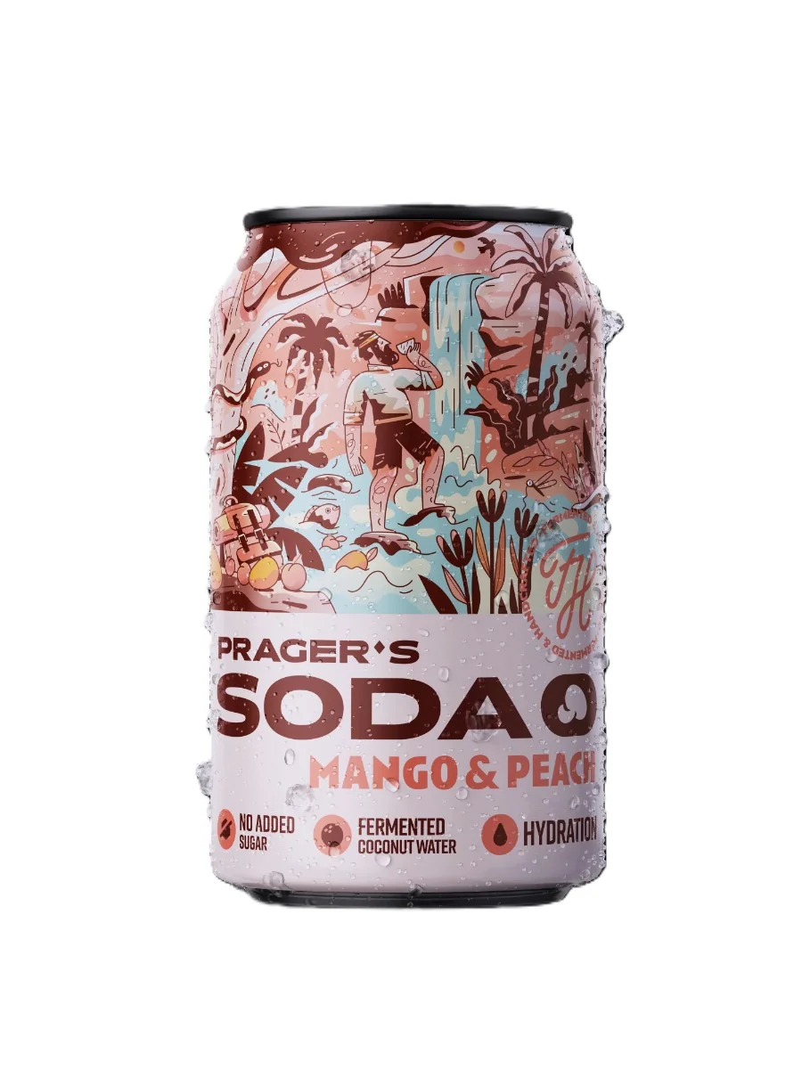 PRAGER'S Soda Mango & Peach 330 ml