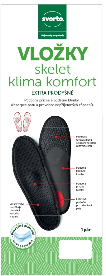 Svorto 027 Vložky skelet klima komfort vel. 39 1 pár