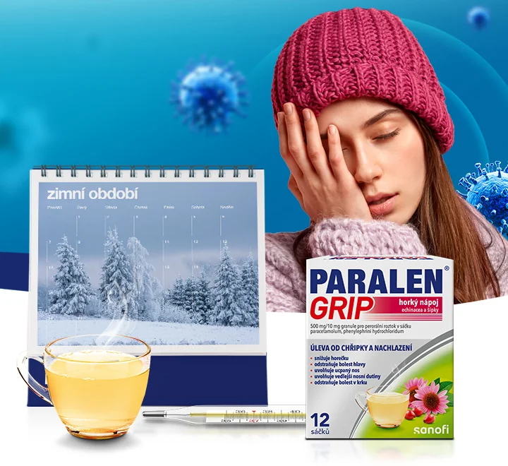 Paralen Grip Horký nápoj echinacea a šípky 12 sáčků Paralen Grip Horký nápoj echinacea a šípky 12 sáčků