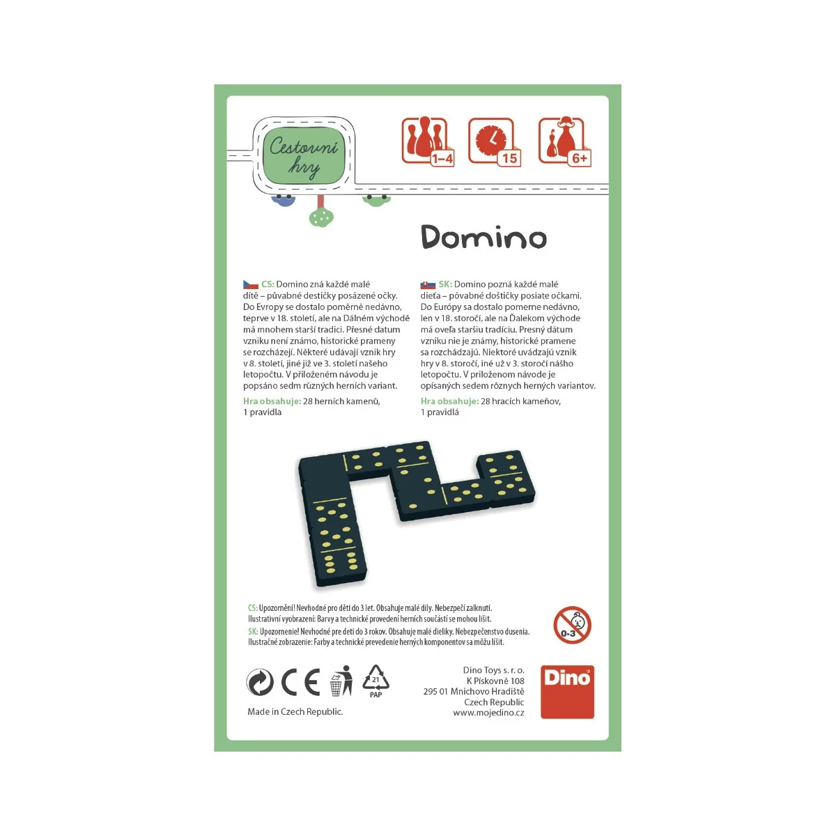 Dino Toys Domino Cestovní hra