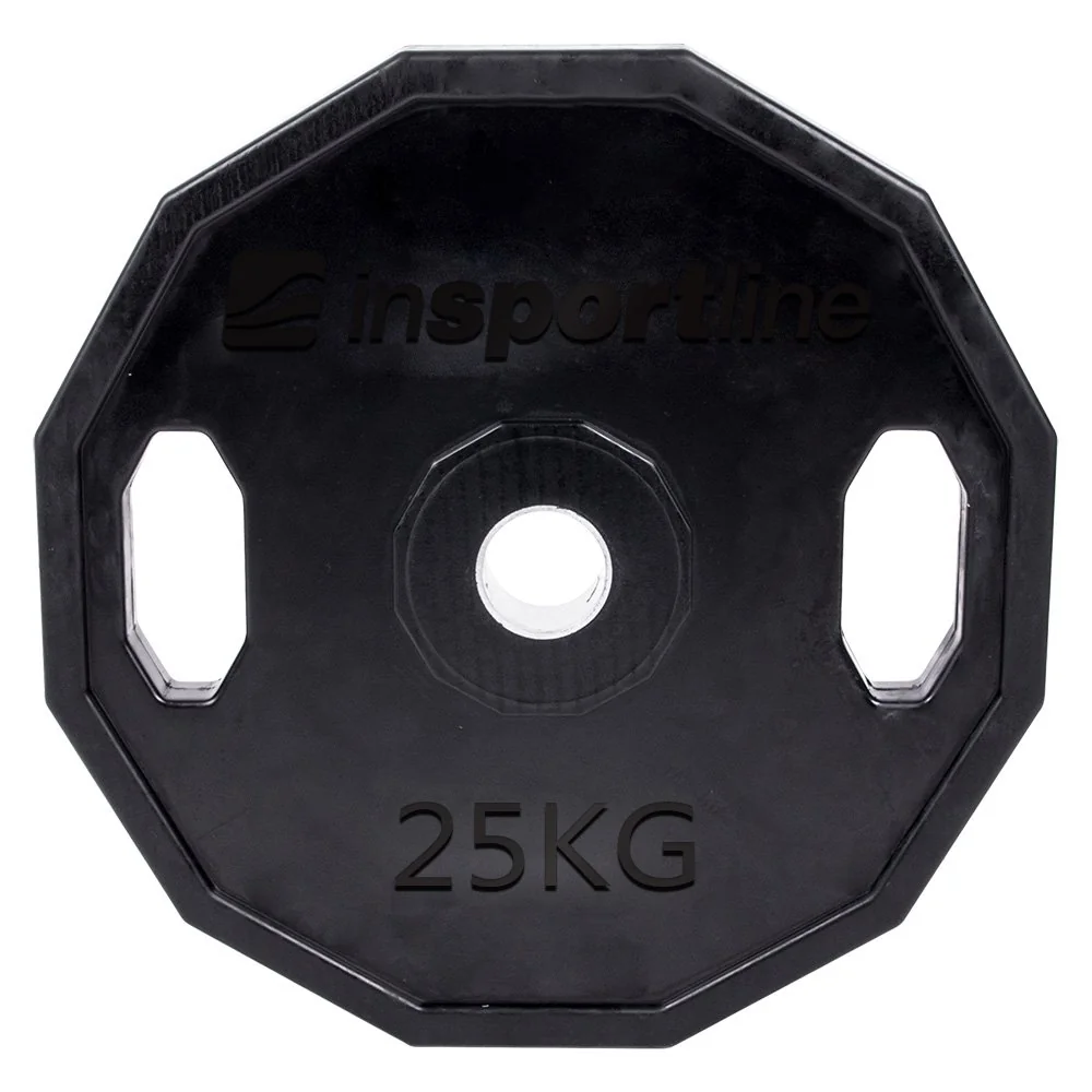 inSPORTline Pogumovaný olympijský kotouč Ruberton 25 kg 50 mm