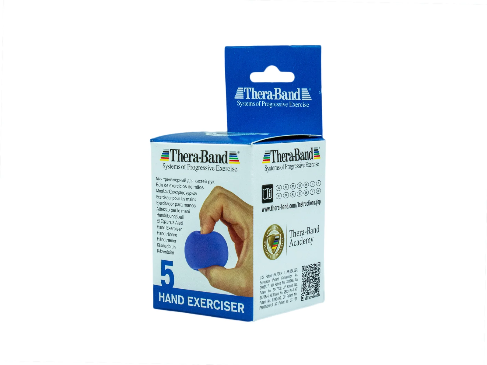 Thera-Band Hand Exerciser - posilovač rukou gelová kulička, modrá - tvrdá