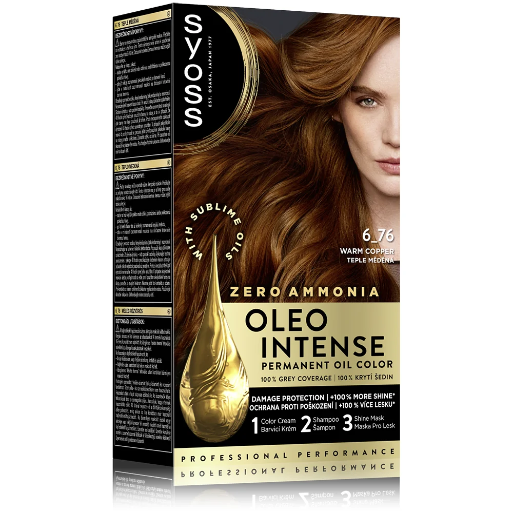 Syoss Oleo Intense Barva na vlasy 6-76 teplá měděná 50 ml