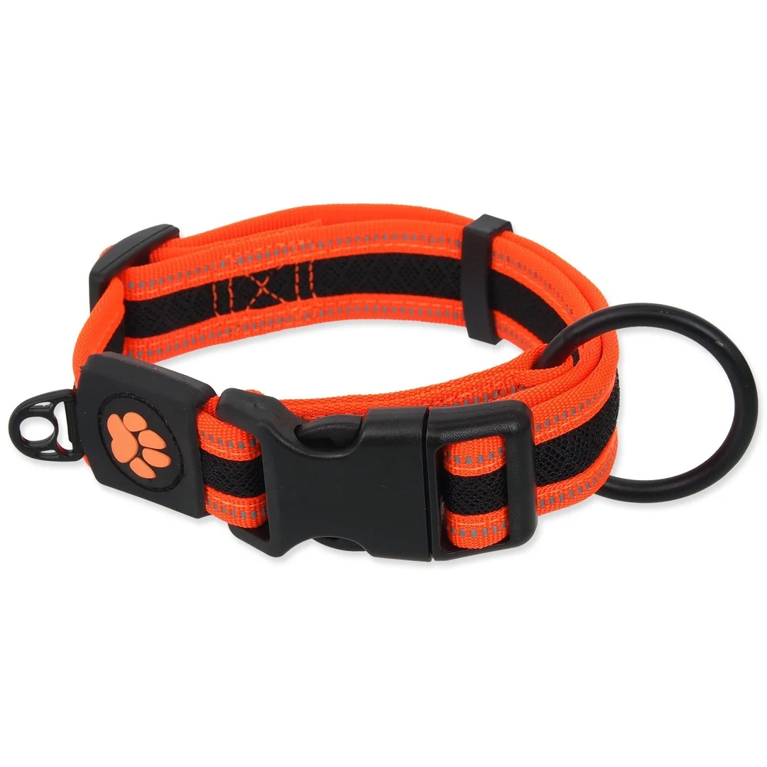 Active Dog Obojek Fluffy L oranžový 3,2x39-59cm