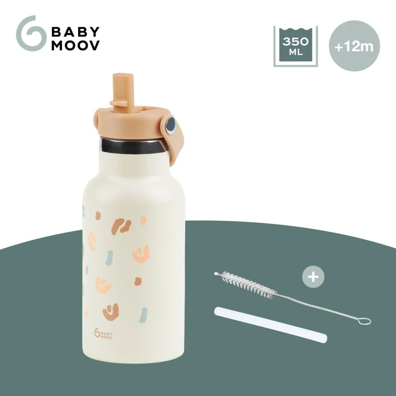 Babymoov termoska s pítkem 350ml Little Explorer Ivory