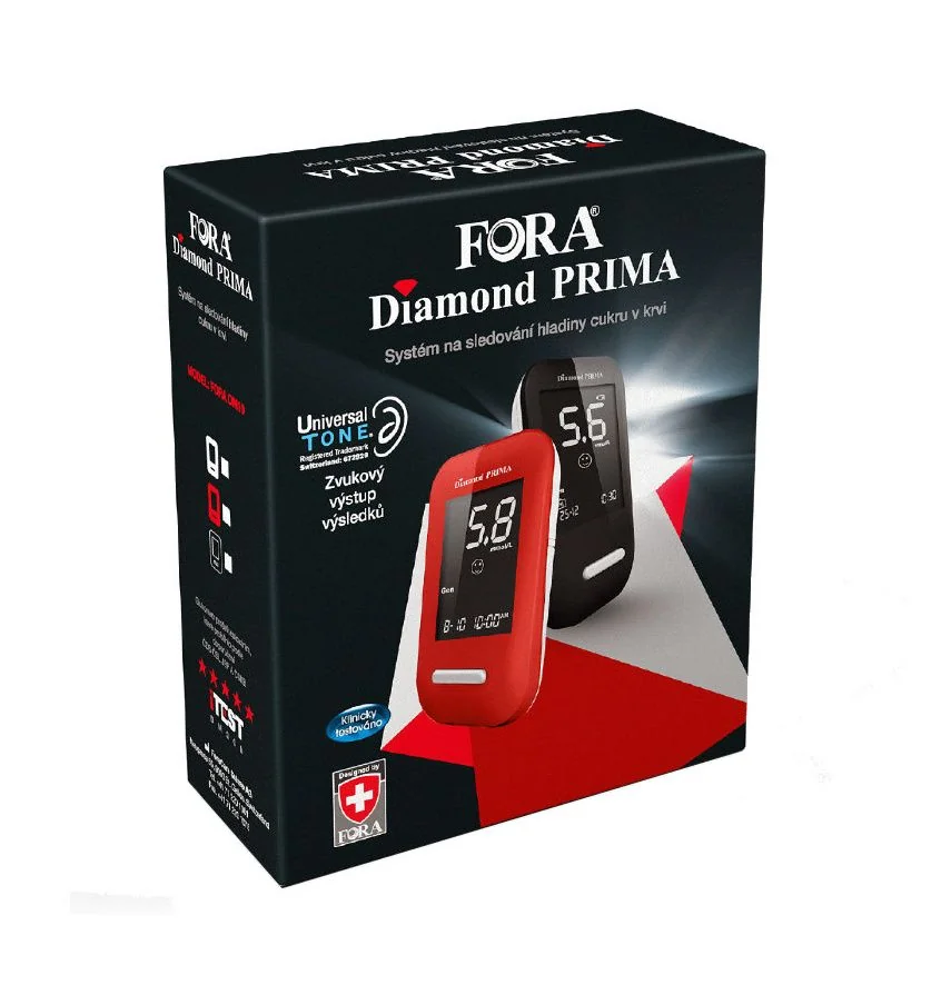 Fora Glukometr Diamond PRIMA set DM10 černý