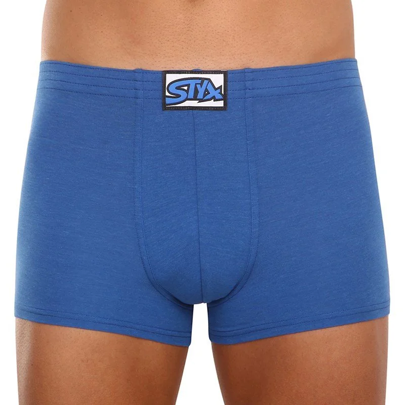 Styx Pánské boxerky klasická guma modré (Q967) M 