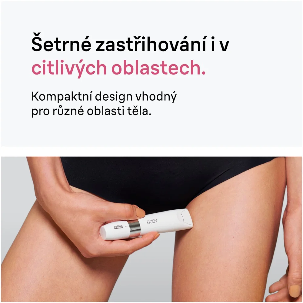 Braun BS1000 minizastřihovač na tělo bílý