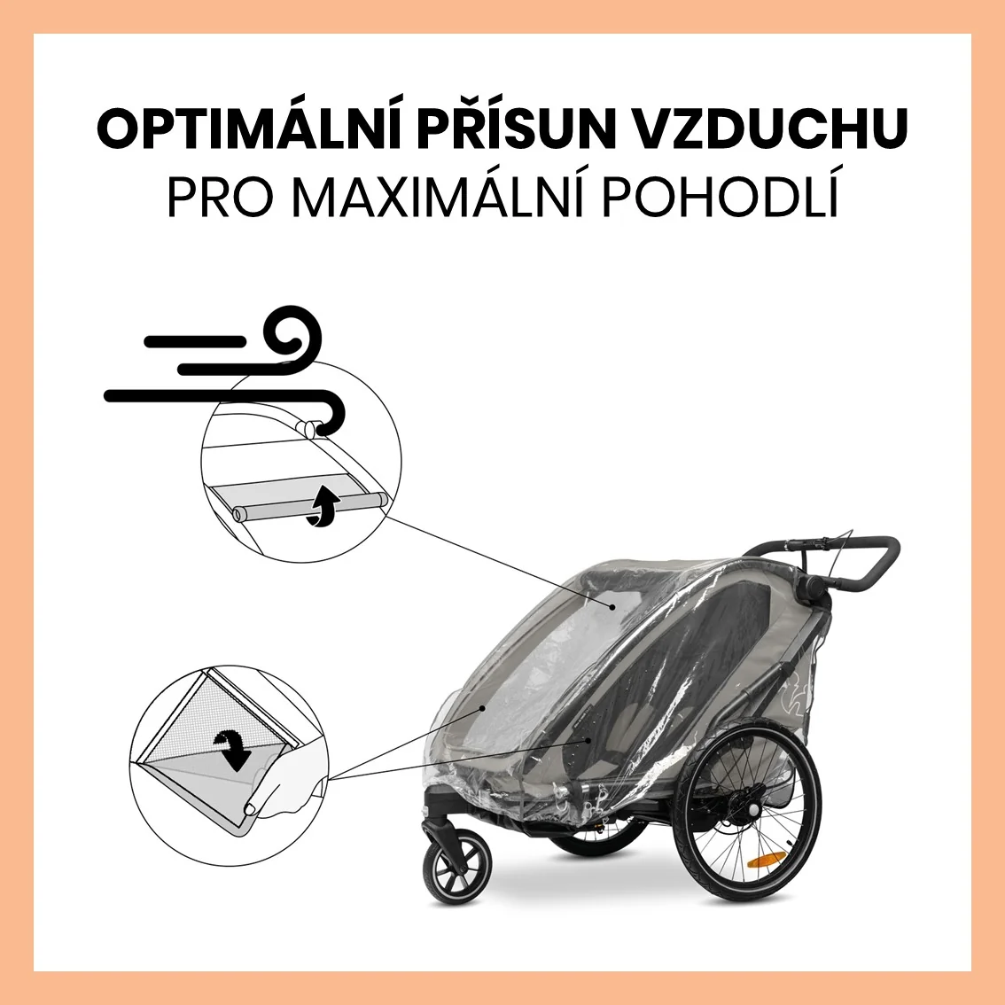 Hauck Pláštěnka na cyklovozík Bike N Walk Duo