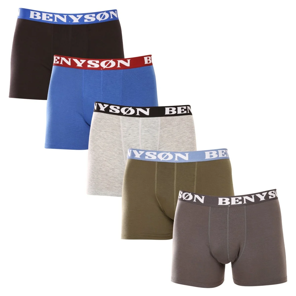Benysøn 5PACK pánské boxerky vícebarevné (4002) XXL