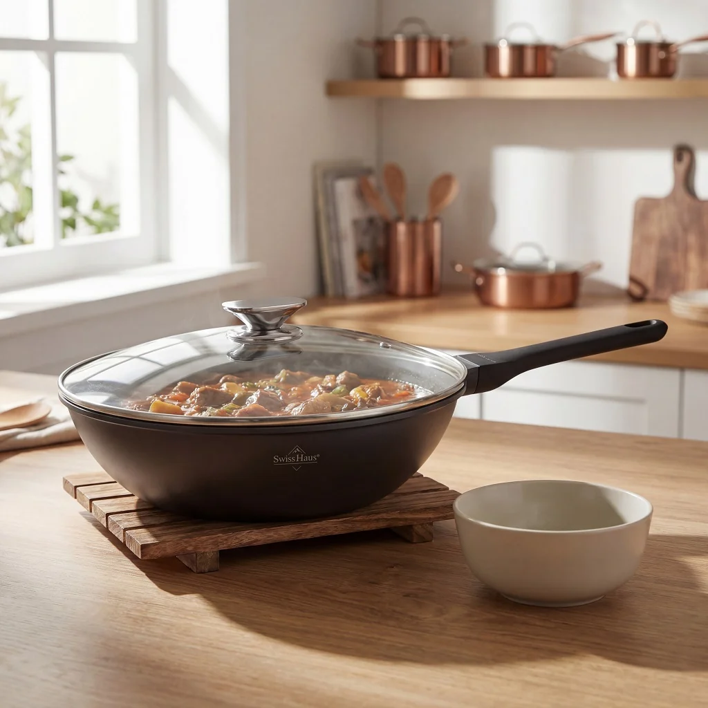 Swiss Haus Wok pánev se safírovým povrchem 28 cm, 4 l