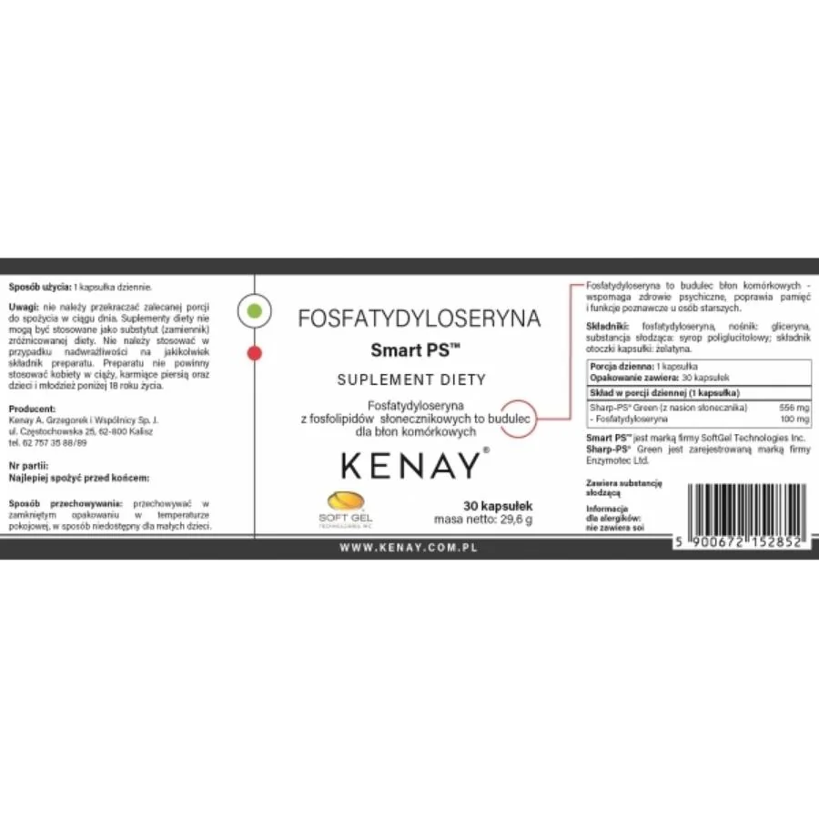 Kenay Fosfatidylserin Smart PS 30 kapslí