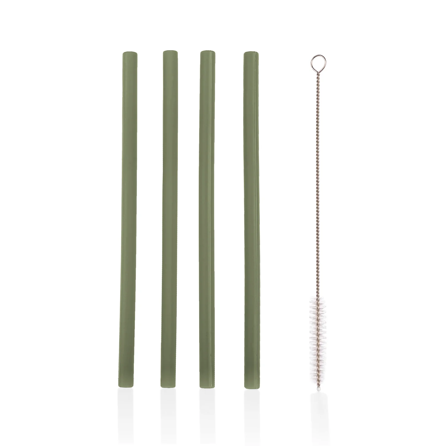 Zopa Silikonové brčko 4ks, Forest Green 1