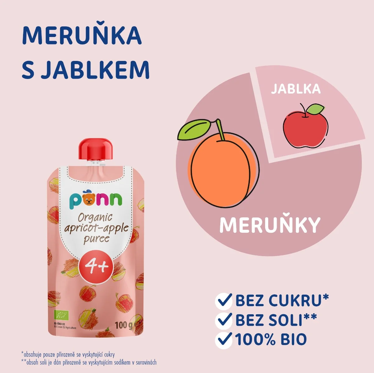 SALVEST Põnn BIO Meruňka s jablkem 100 g