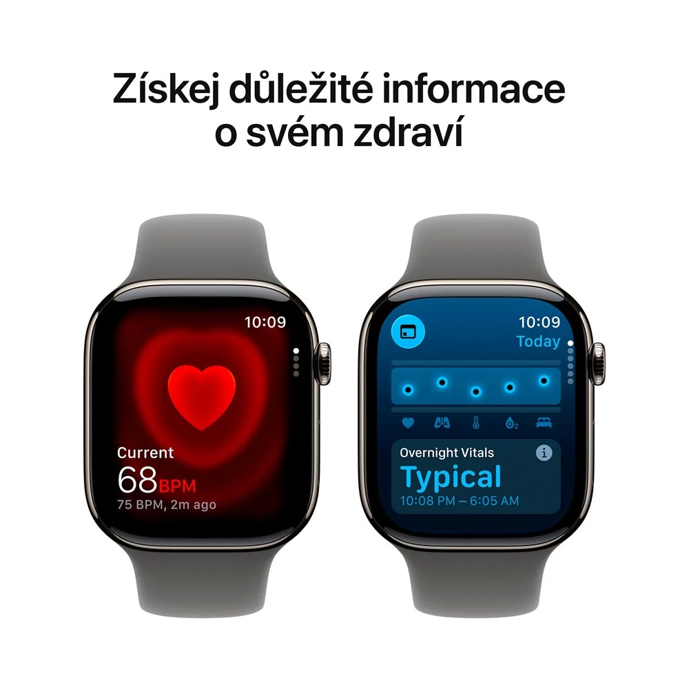 Apple Watch 11 46 mm titan, sportovní řemínek M/L chytré hodinky