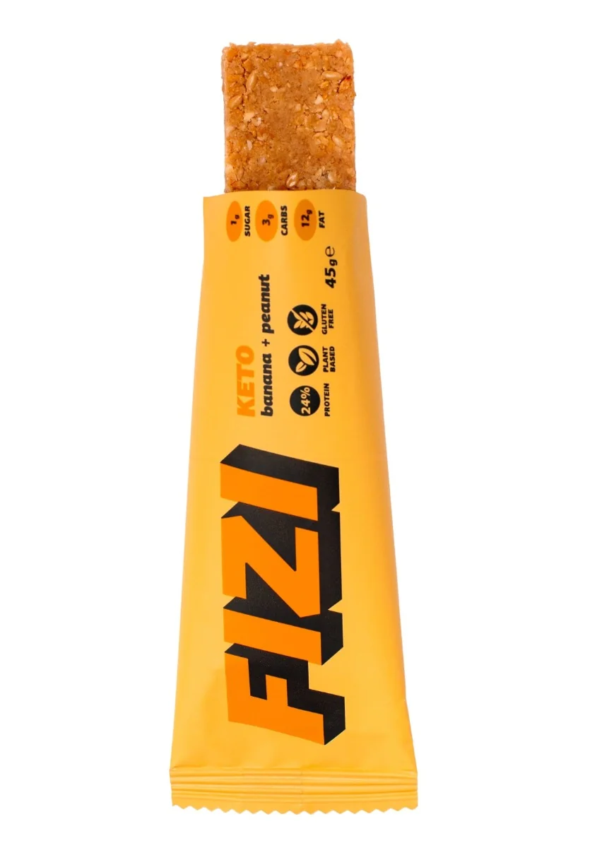 FIZI LLC Keto proteinová tyčinka banán + arašídy 45 g