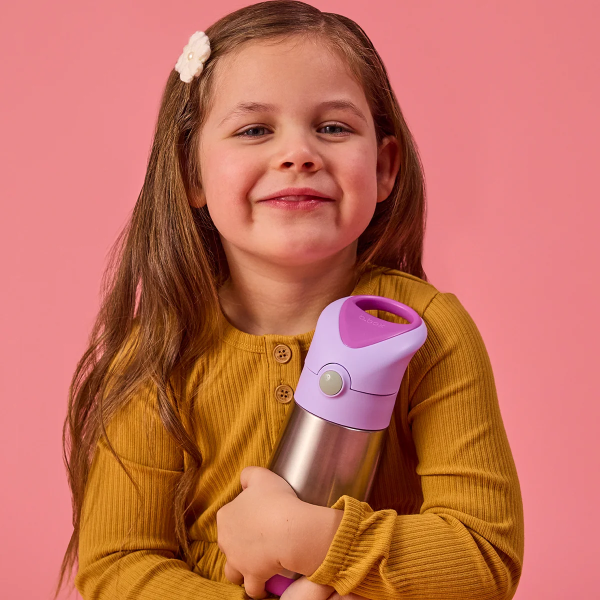 B.BOX Termoska na pití s brčkem 350 ml - sugar plum
