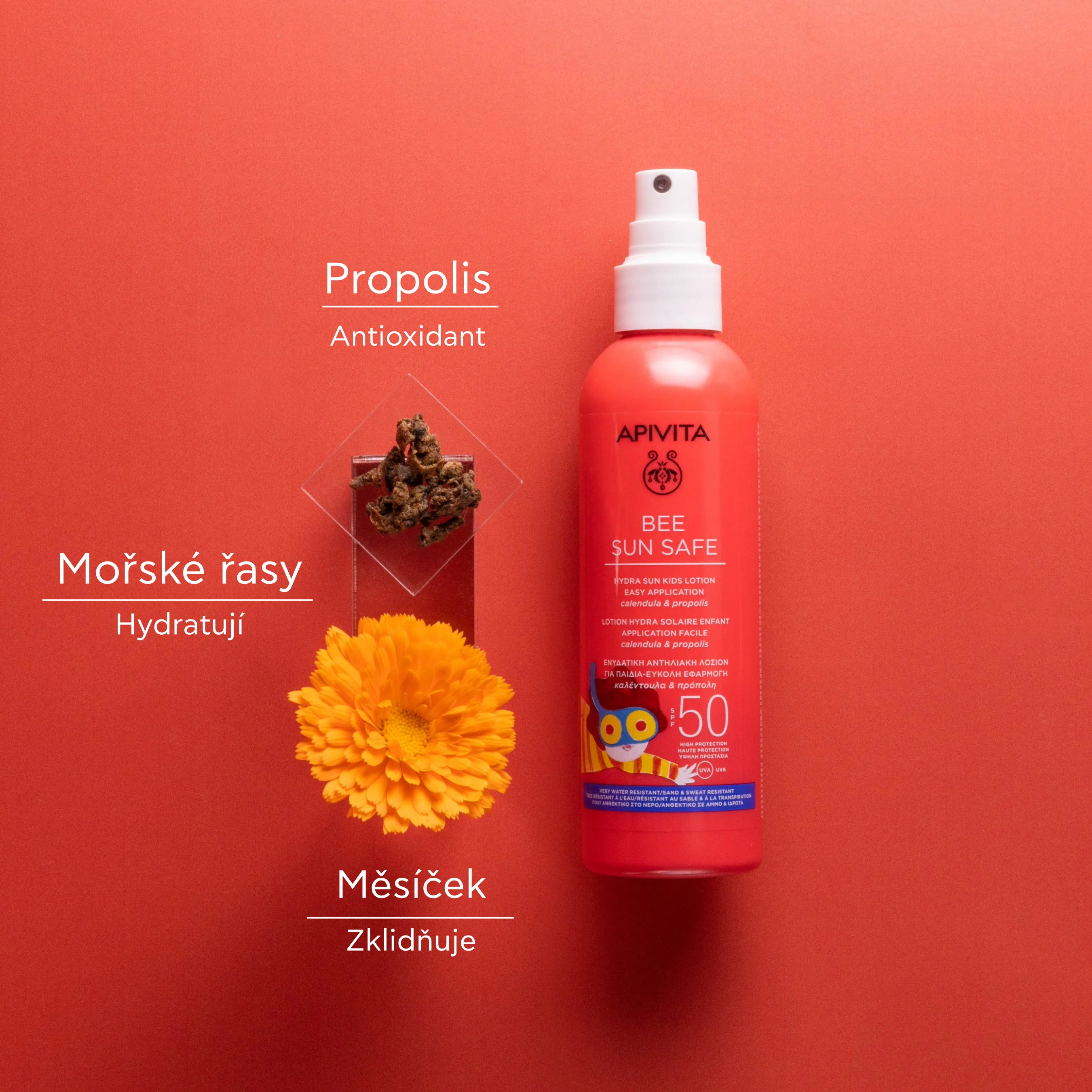 APIVITA Bee Sun Safe Hydra Sun SPF50 dětské opalovací mléko 200 ml