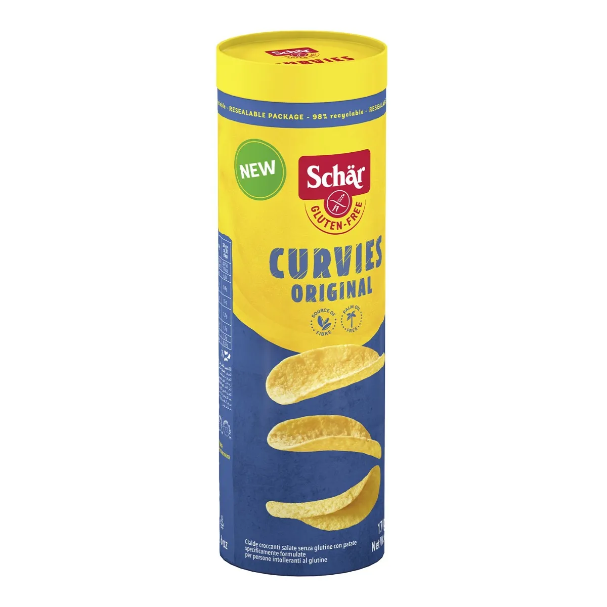 SCHÄR Curvies Original chipsy bez lepku 170 g