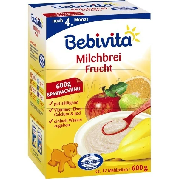 Bebivita Kaše mléčná ovocná 600g