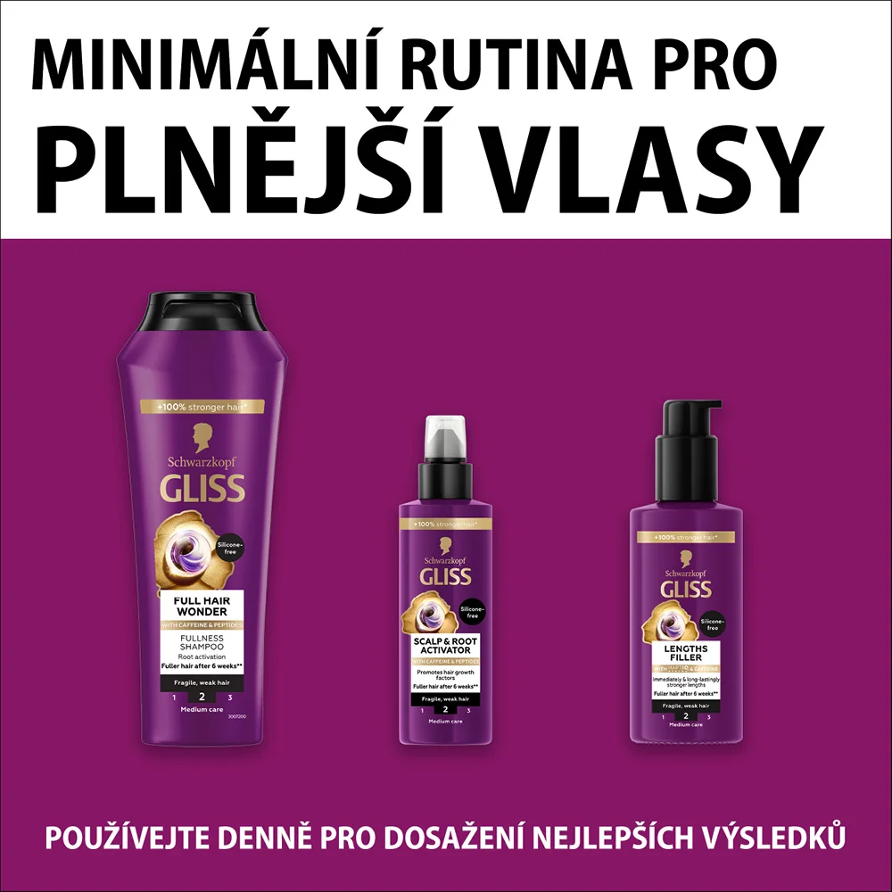 Gliss Full Hair Wonder regenerační šampon 400 ml