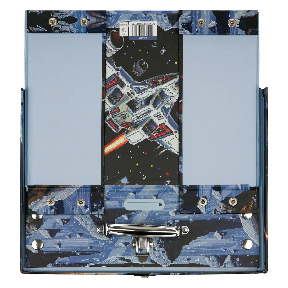 Baagl Skládací školní kufřík Pixel Space s kováním