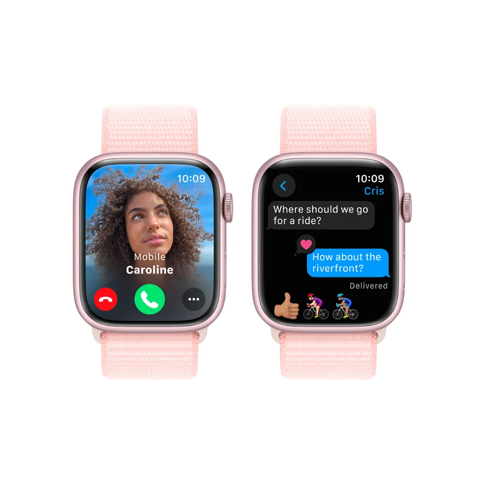 Apple Watch S9 45 mm sport loop smart hodinky Pink