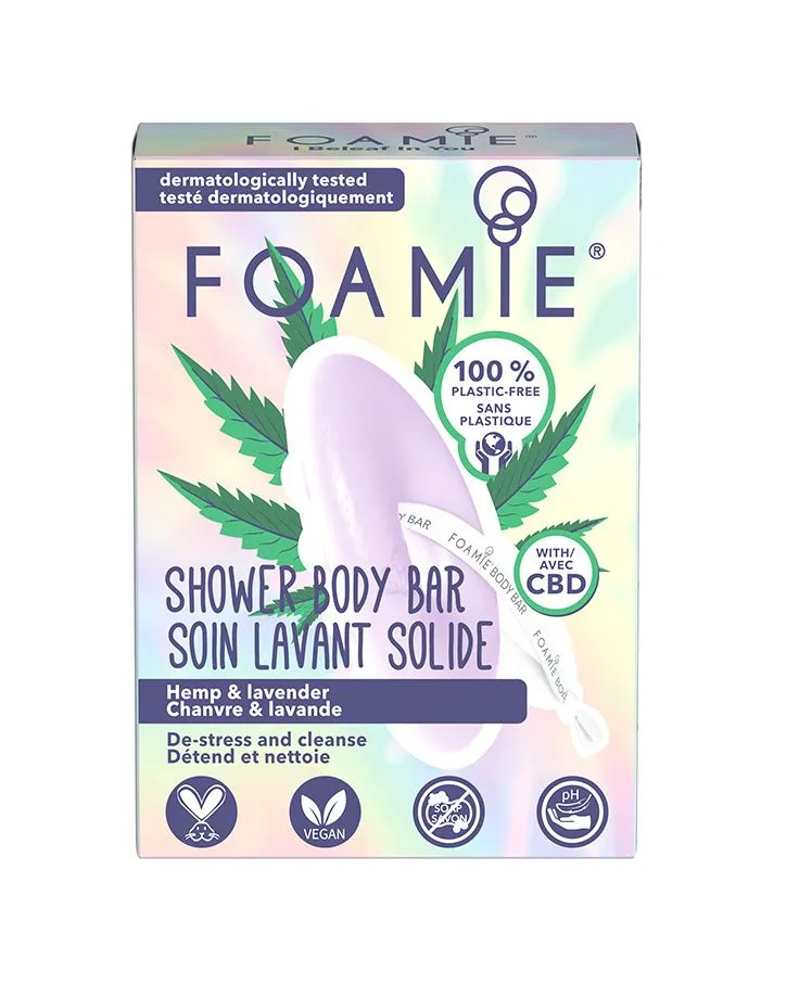 Foamie Shower Body Bar With CBD and Lavender tuhá sprchová péče 80 g
