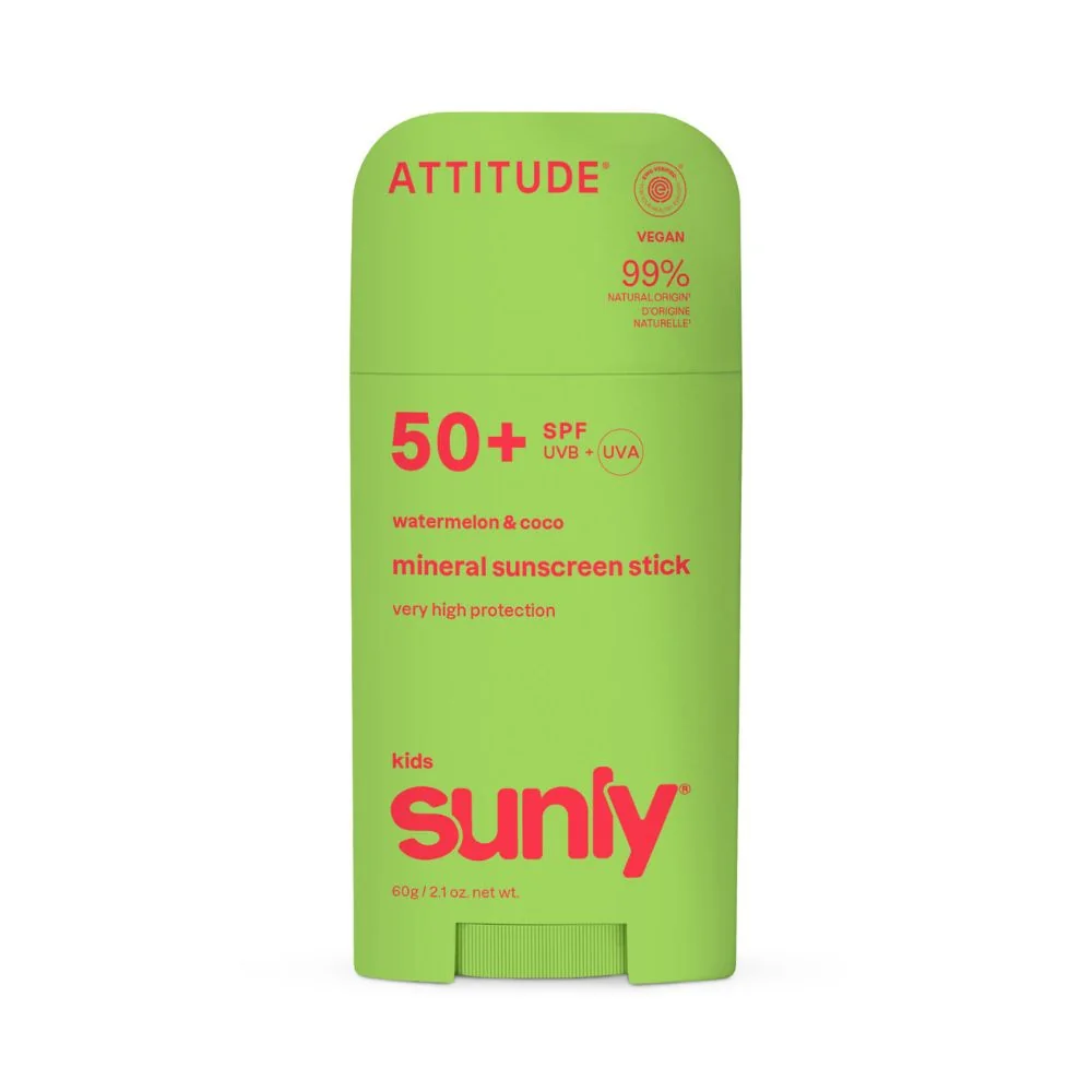 ATTITUDE Sunly Dětský minerální opalovací krém SPF 50+ s vůní melounu a kokosu 60 g