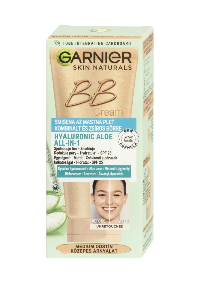 Garnier Hyaluronic Aloe BB krém All-in-1 Oil Free odstín medium 50 ml