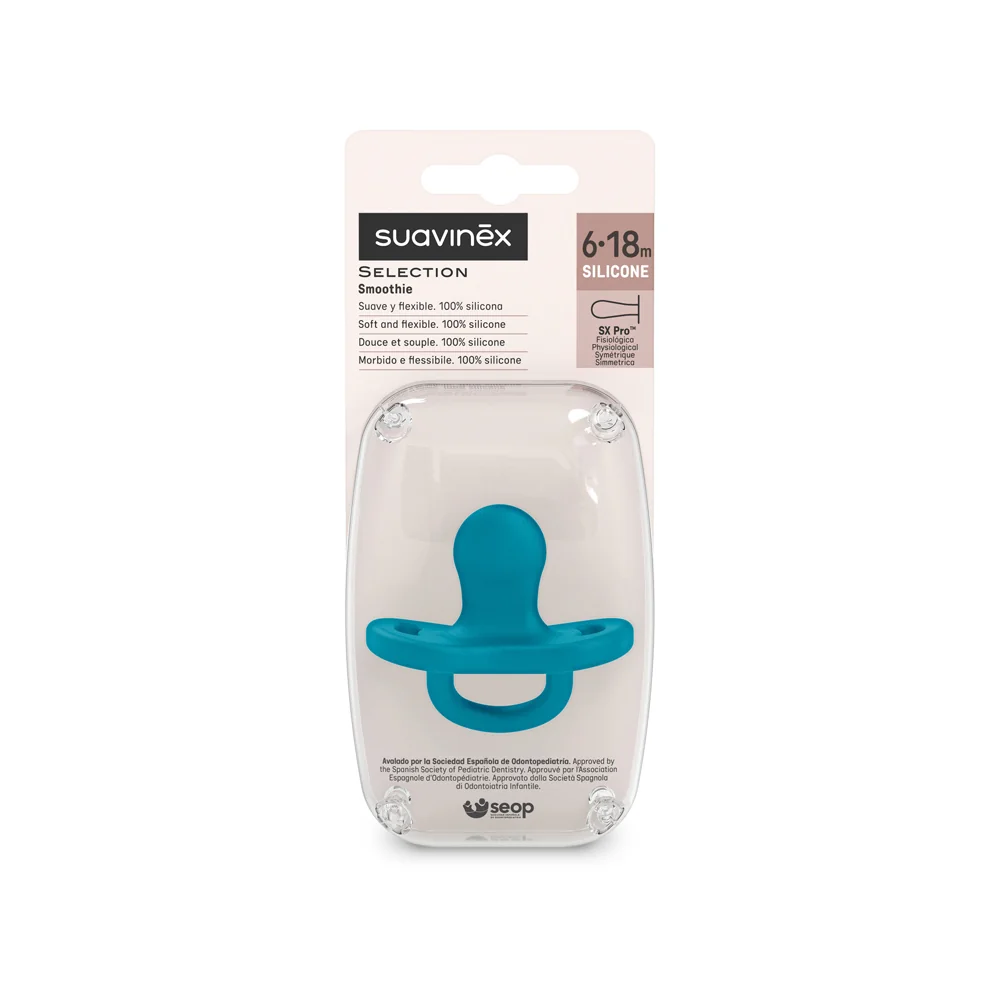 Suavinex Colour Essence Fyziologický dudlík 6–18m 1 ks petrolejový