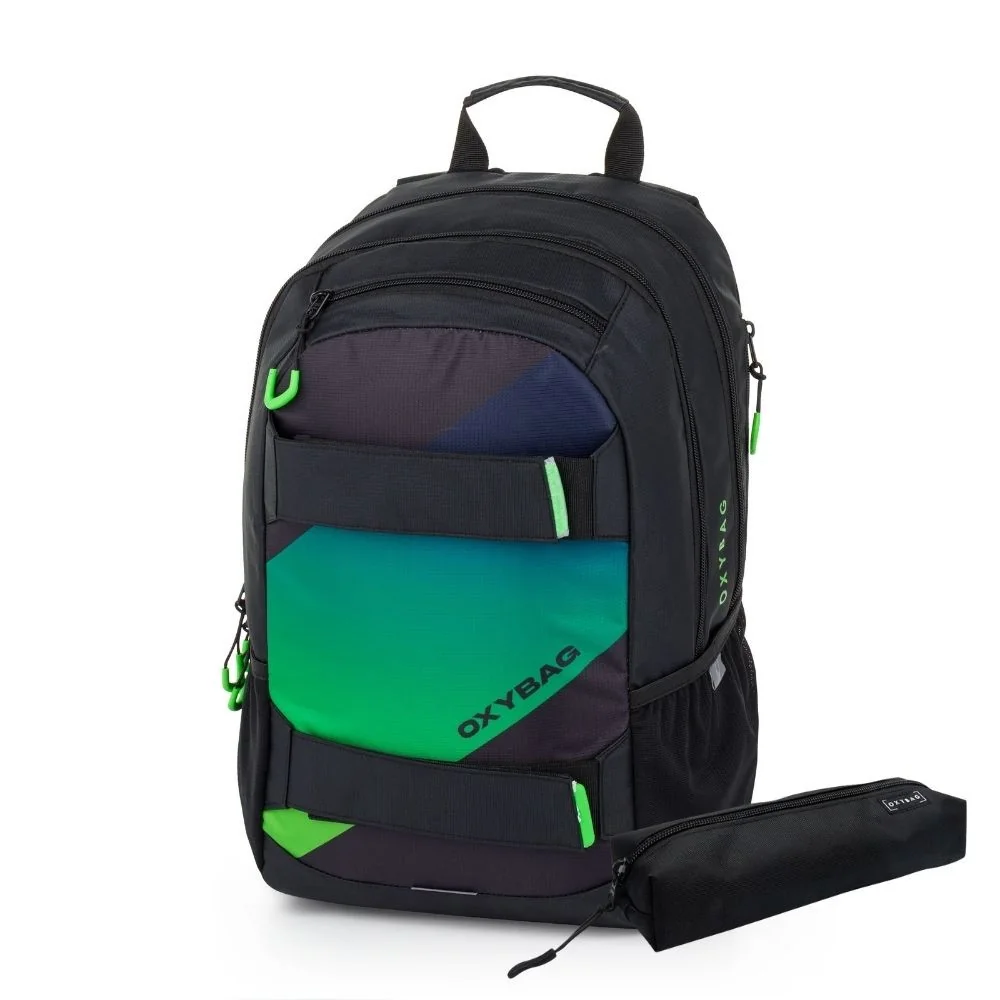 Oxybag OXY SPORT - set 2 ks: studentský batoh Ombre Boy, penál 
