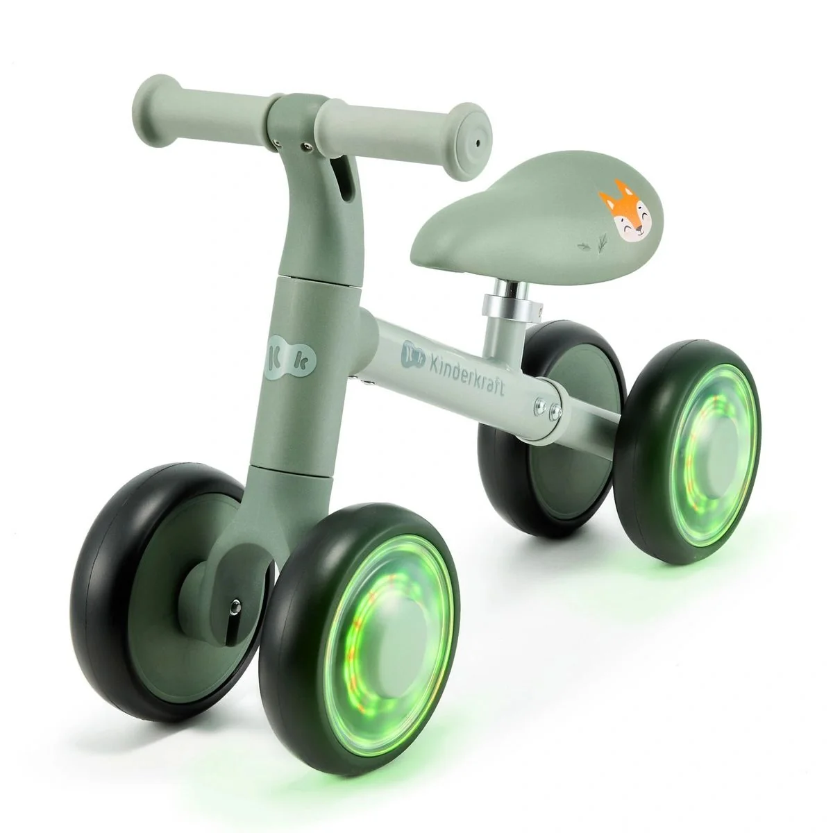 Kinderkraft Odrážedlo CUTIE FLASH se světelnými koly RGB –  green