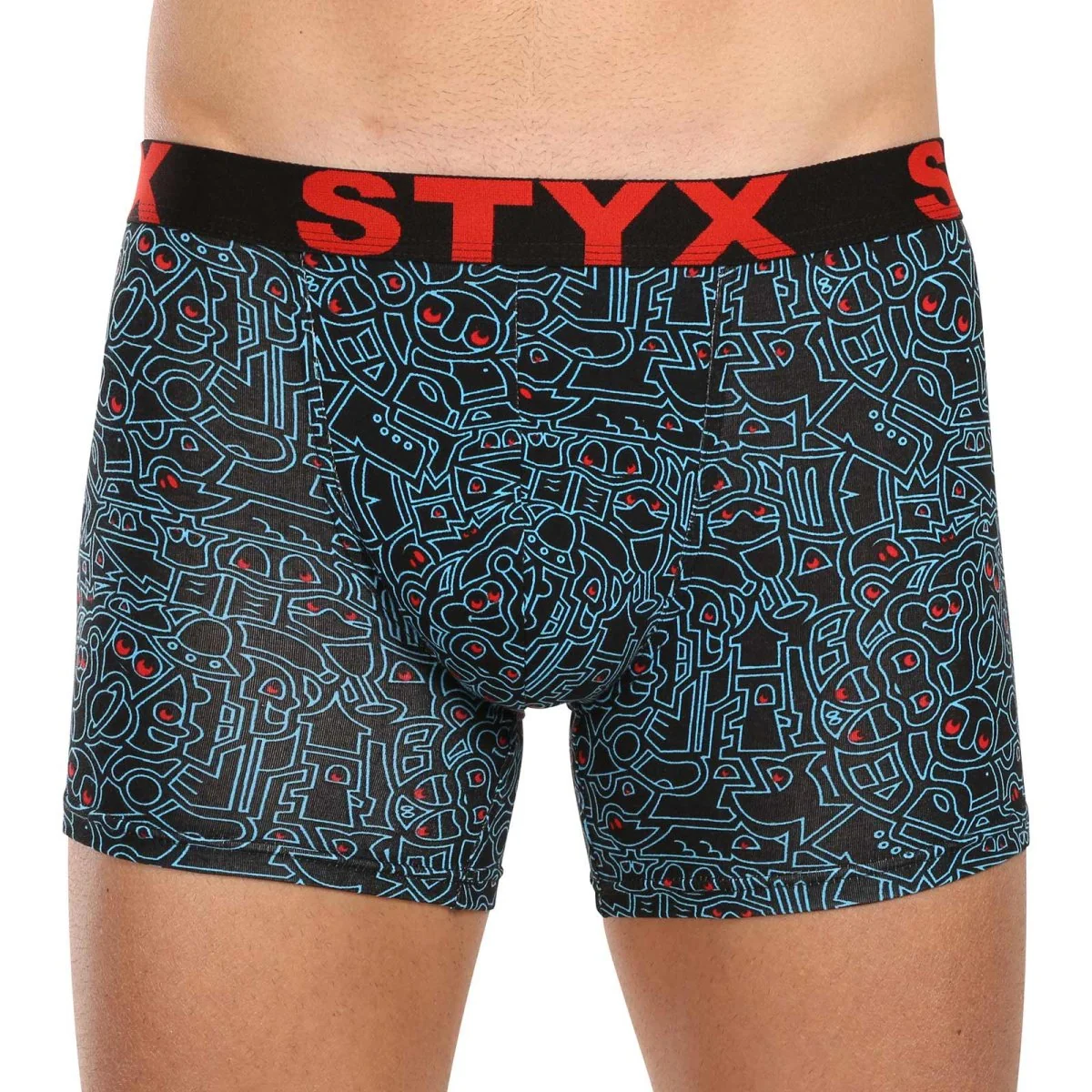 Styx 3PACK pánské boxerky long art sportovní guma vícebarevné (3U12672/2) XL