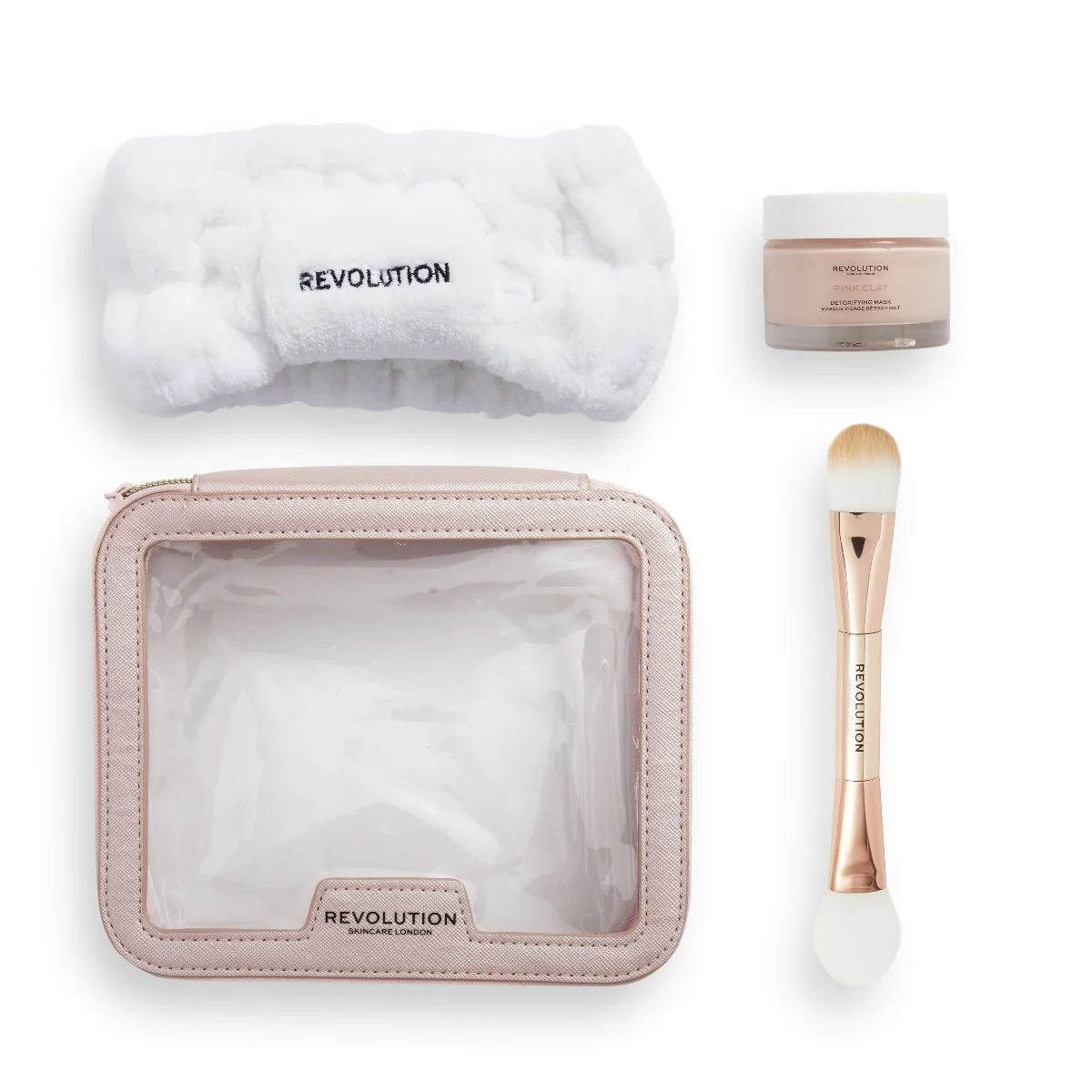 Revolution Skincare Pink Clay Collection Set sada péče o pleť 3 ks